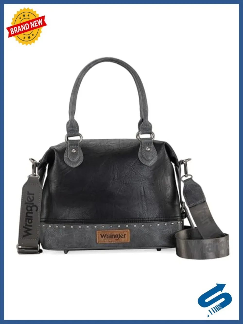 Wrangler Two-tone Doctor Bag Satchel Handbag Shoulder Purse